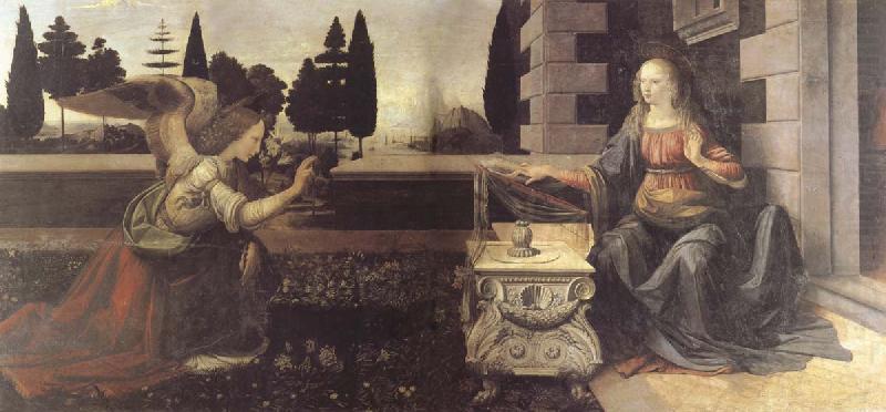 Leonardo  Da Vinci The Annunciation china oil painting image